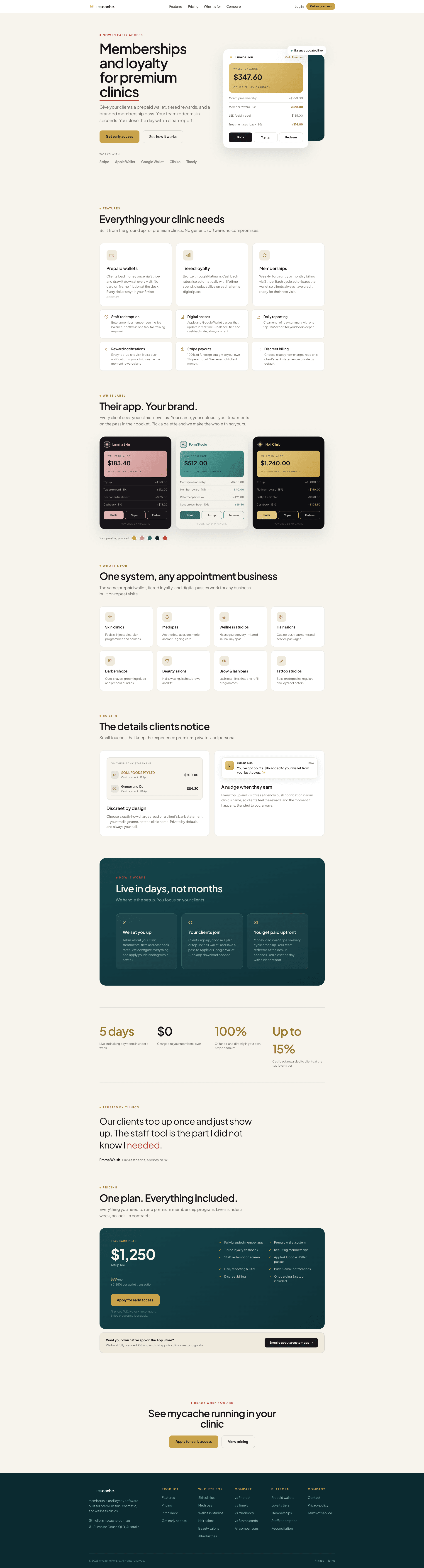 MyCache website
